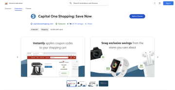 Screenshot shows what you see when you go to download Capital One Shopping.
