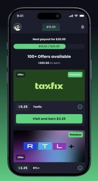 A typical FreeCash interface.