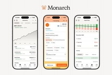 Monarch Money app showing net worth and spending categories