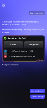 Piere budgeting app screenshot