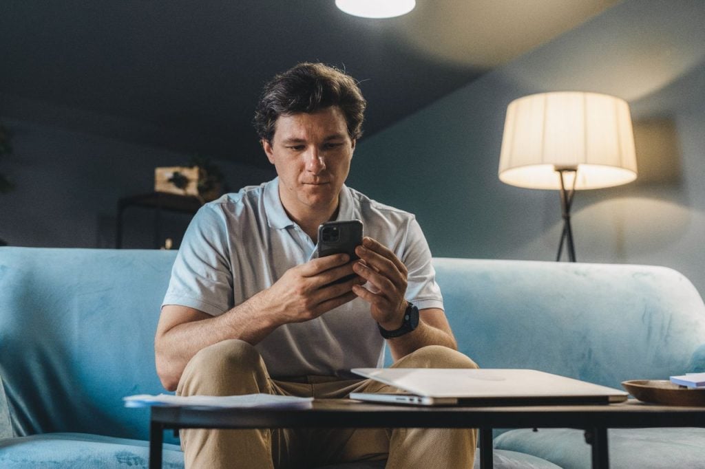 Person adjusting their budget percentage allocations on a phone